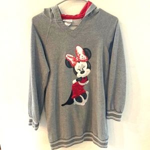 Disney Minnie Princess Sweatshirt XL with Hoodie excellent pre-owned condition